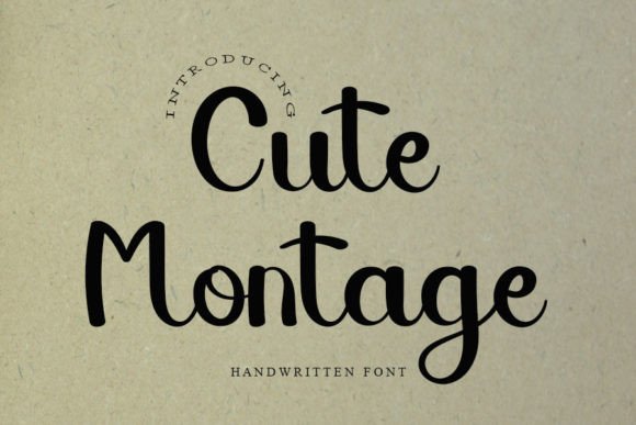 Cute Montage: The Perfect Handwritten Typeface for Your Shop